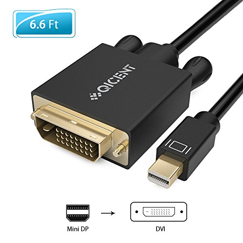 Thunderbolt to DVI-D Cord Adapter Video Cable 6 Feet for Apple MacBook - Black