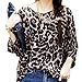 JLTPH Women Batwing Chiffon Shirt Bohemian Floral Semi Sheer Loose Blouse Tunic Tops