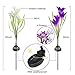 Solar Garden Lights Outdoor, 2 Pack Solar Powered Lights with 8 Lily Flower, Multi-Color Changing LED Solar Stake Lights for Garden, Patio, Backyard (Yellow/White) (Calla Lily（White.Purple）)