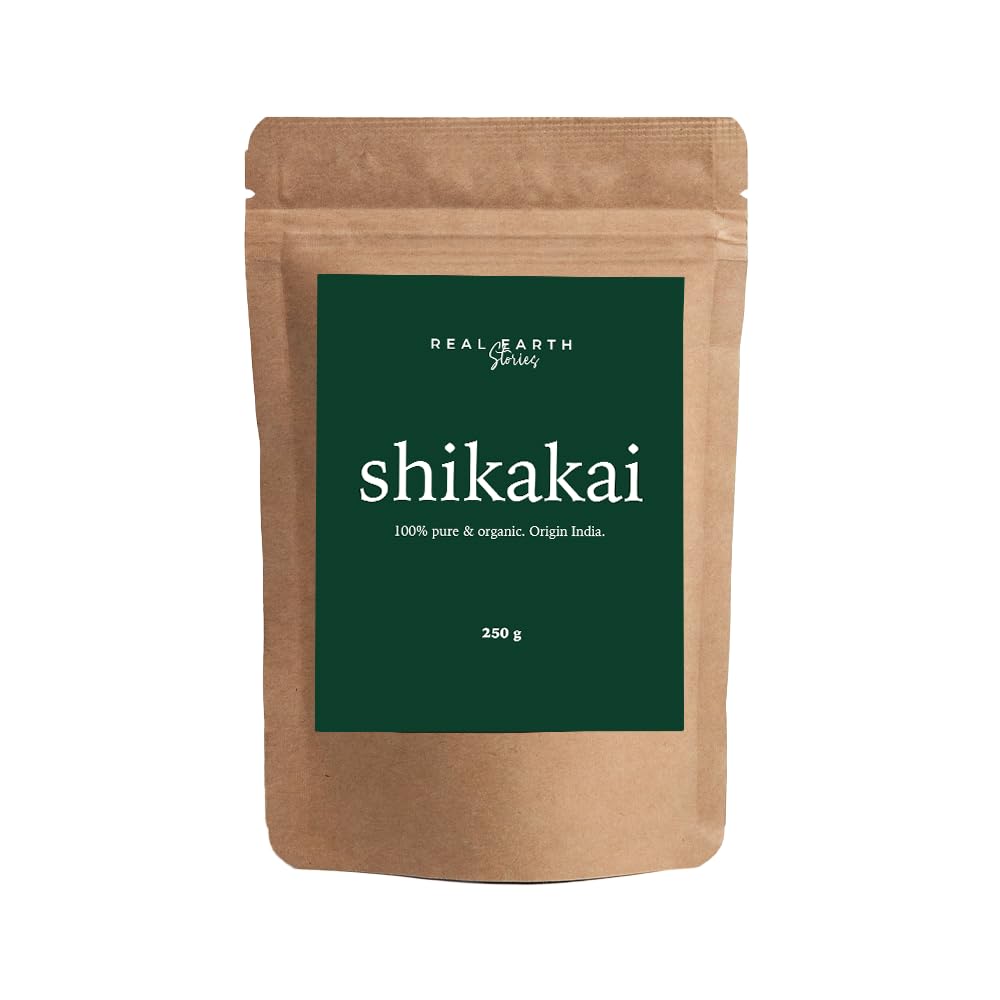 Shikakai powder natural, pure and organic for soft and shiny hair: natural and moisturising shampoo for the growth and care of hair and scalp, 227 g.
