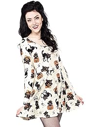 Vestido skater con gatos negros de Sourpuss
