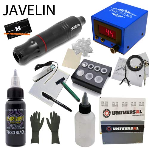 Complete Javelin Tattoo Pen Kit Starter with 20 Truecolor Ink Set Machine Gun