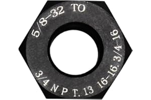 K KEXUAN Steel Thread Adapter Convert 5/8-32 to 3/4 NPT, 13/16-16, 3/4-16