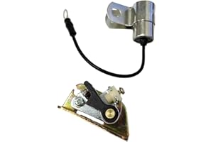 OUTDOOR POWER DEALS Breaker Point & Condenser Kit Compatible with Kohler K91 K141 K161 K181 K241 K301 K321 K341 K361 K662 KT17 KT19 KT21 Engines ; Point 47-150-03/47 150 03-S, Condenser 230722/230722-S