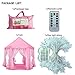 Windpnn Kids Play Tent, Pink Princess Castle Play House, Large Light Up Playhouse with Remote LED Twinkle Star Light, Top Toy Gift Ideas for Girls Boys Toddlers Baby (55