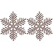 Sea Team Plastic Christmas Glitter Snowflake Ornaments Christmas Tree Decorations, 4-inch, Set of 36, Rose Gold