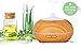 daisi Aromatherapy Essential Oil Diffuser 300ml | Ultrasonic Cool Mist Humidifier | 7 LED Light Colors & 4 Timer Settings | Auto Shut Off | Perfect for Home, Spa, Bedroom & Office | Round Wood Grain