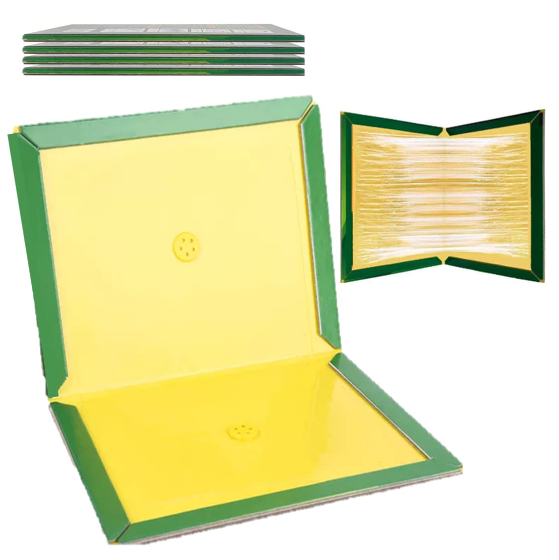 5 Pack Strong Sticky Trap Pad And Boards For Multi Pests, Can Be Used Indoors At Homes And Offices Or Outdoor. Fold Into Any Shape. Non- Toxic. Eco- Friendly (23.7 X 16.8 X 0.4 cm)