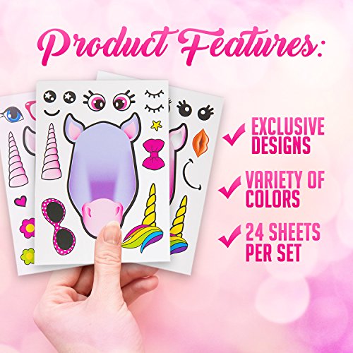 1 24+Make+Unicorn+Stickers+Kids