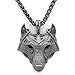 TTKP Norse Vikings Pendant Necklace Norse Wolf Head Necklace Original Animal Jewelry Wolf Head hange