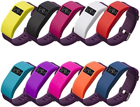 FengleMa Soft Silicone Rubber Band Cover/Protective Sleeve/ Protective Case Cover /Sleeve Protector with 10 Colors Available for Fitbit Charge/ Fitbit Charge HR(No Tracker)