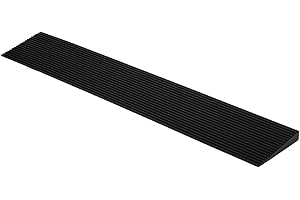 CINNYE 1.2'' Rise Solid Rubber Wheelchair Ramp,Threshold Ramp Used for Thresholds,Doorways and Bathroom (High:1.2 Inch(Pack of 1)) Black