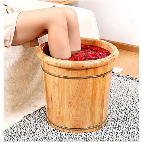 Foot Tub, Cypress Wood Foot Basin Tub Bucket For Foot Bath, Massage