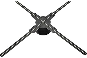 HOLOSPIN 3D Hologram Fan 19.3 Inch/50cm,3D Holographic Fan with WiFi and Bluetooth,560 Highlight LEDs and 2000 cd/m² Brightness,1500 Free 3D Video,3D Holographic Projector for Store Display,Events,Exhibition