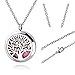 Tree of Life 316L Stainless Steel Essential Oil Diffuser Necklace Pendant Jewelry 23.4