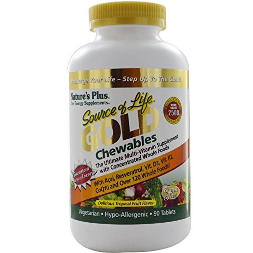 Nature's Plus Source of Life GOLD Chewables Trop Frt 90tabs Nature's Plus Source of Life GOLD Chewables Trop Frt 90tabs