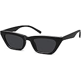 Fozono Narrow Square Cat Eye Sunglasses for Women | Retro Vintage-Chic UV400 Driving shades