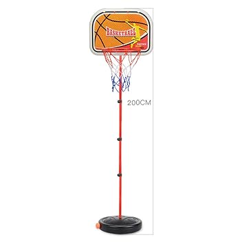 TETAKE Basketballkorb Kinder, 200cm Höhenverstellbar Basketballkorb mit Ständer, Tragbar Basketballständer Kinder Einstellbar