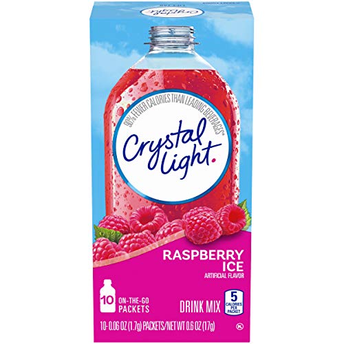 Crystal Light Sugar Free Raspberry Ice Powdered Drink Mix, 10 ct - 0.06 oz Packets