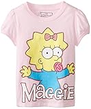 FREEZE Little Girls' The Simpsons Maggie Girls T-Shirt, Light Pink, 3T
