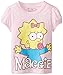 FREEZE Little Girls' Toddler The Simpsons Maggie Girls T-Shirt, Light Pink, 3T