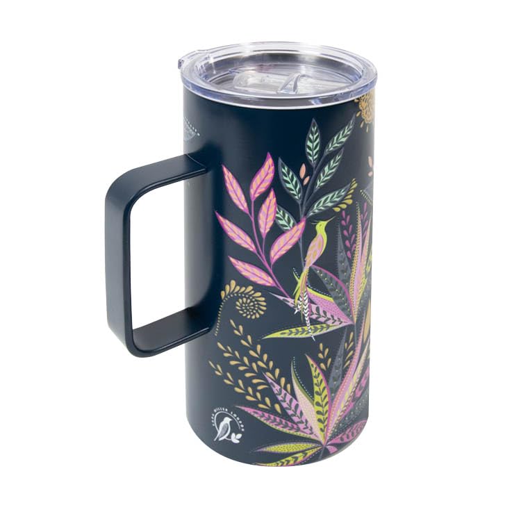 Portico Designs Ltd Sara Miller Savannah Large Insulated Double Wall Vacuum Travel Mug for hot or Cold Drinks 600ml