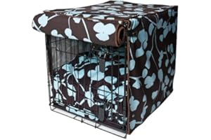 Molly Mutt Your Hand in Mine Dog Crate Cover, 100% Cotton Canvas Crate Cover with 2 Roll-Up Panels, Ideal for Dog Crate or Cat Crate, Durable, Washable, and Free of Harmful Chemicals, 24" x 18" x 21"