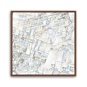 Framed Canvas Wall Art Leaves, Birds, Abstracts Canvas Prints Home Artwork Decoration for Living Room, Bedroom - 16x16 inches