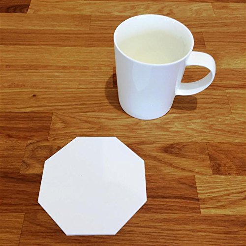 Super Cool Creations Coasters - Octagonal - White - 8 Set