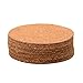 Thirsty Rhino Tiku, Slim Cork Coaster, Natural Cork Finish, Set of 10 (Round)