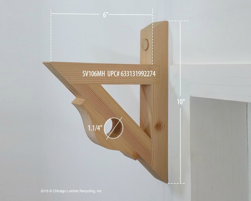 Amazon Com Pair Of Shelf Curtain And Drapery Rod Holders Brackets