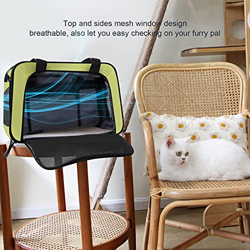 Pet Carrier TSA Airline Approved Cat Carrier Soft Sided Dog Carrier Collapsible Travel Bag for Small Dogs, Medium Cats up to 15 Lbs (6.8 kg), 16.5\