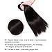 QinMei Brazilian Straight Hair 3 Bundles With Closure 4×4 Lace Closure With Bundles 100% Unprocessed Virgin Straight Human Hair Extensions Swiss Closure Weave Weft Natural Color (12 14 16 +10 Closure)