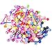 100Pcs 14G Tongue Rings Assorted Surgical Stainless Steel Barbells Body Piercing Jewelry