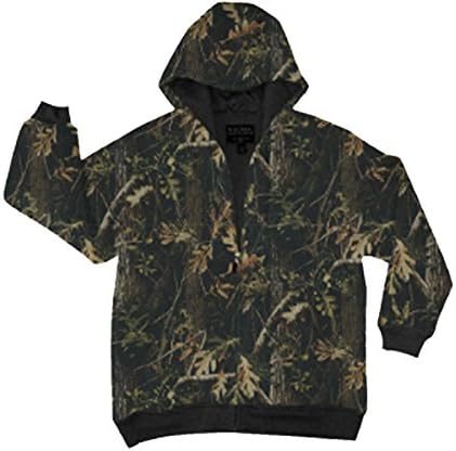 Men's Maxxsel Fleece Lined Zip Up Hoodie,Medium,Oak Tree Camo