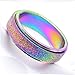 PAURO Women's Stainless Steel 6MM Rainbow Flag Lucky Spinner Worry Ring Band Size 5