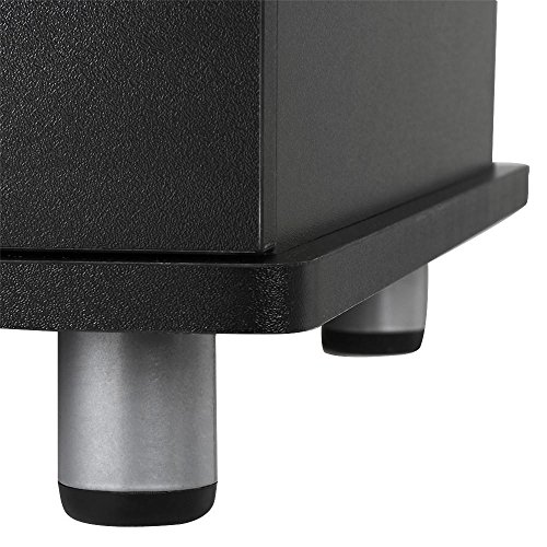 go2buy Set of 2 Black Wood Bedroom Nightstands End Tables with Storage Bedside Cabinet with Door and Shelf