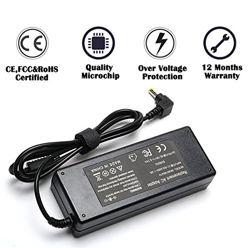 90W Laptop Charger Compatible for Toshiba Satellite C655 C675 C675D L645 L645D L655 L655D L675 L675D L745 L755 L755D P745 P755 P775 M645 Series AC Adapter Power Supply Cord PA3714U-1ACA PA5177U-1ACA - Thumbnail 6