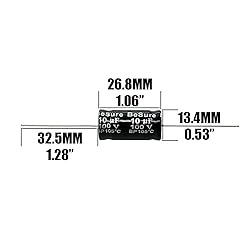 Cermant 2Pcs 100v 10UF Electrolytic Non-Polarized
