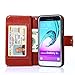 TabPow Galaxy J3 Case, 10 Card Slot - [ID Slot][Button] Wallet Folio PU Leather Case Cover with Detachable Magnetic Hard Case for Samsung Galaxy J3 (2016)/ Express Prime/Amp Prime - Brown