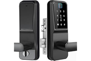 CARDORIA Fingerprint Door Lock,Keyless Entry Keypad Door Lock,Smart Door Lock,Passcode Digital Biometric Code Door Lock with Handle/WiFi Remotly/Large Touch Screen,Electronic Auto Door Lock,for 35-65MM Doors