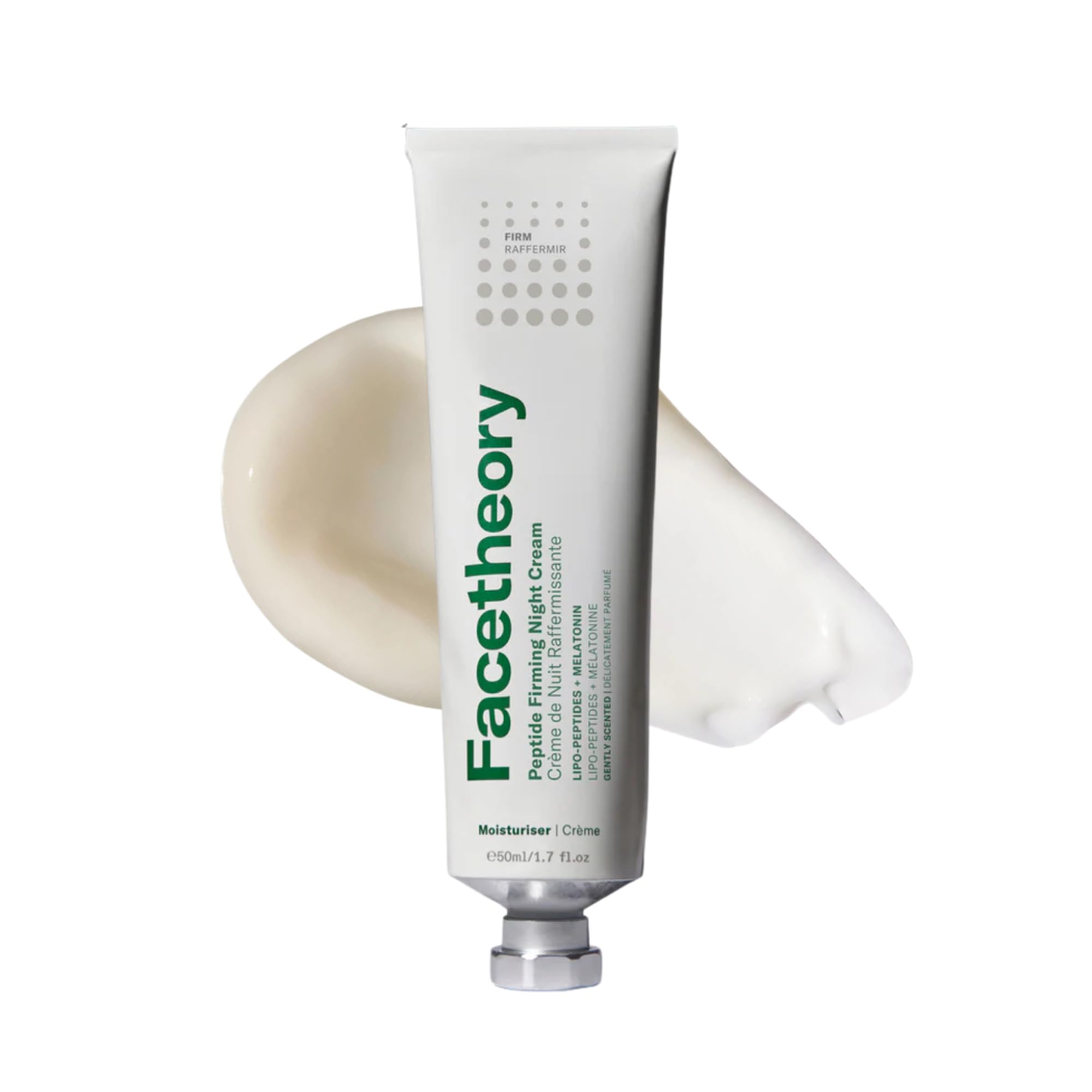 facetheory Peptide Firming Night Cream - Anti Wrinkle Night Cream with Melatonin to Repair & Nourish Skin - Night Moisturiser to Reduce Fine Lines & Wrinkles & Restore Firmness (50 ml)