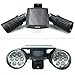 Vinus Solar Powered Lights PIR Motion Sensor Dual Head Spotlight Adjustable Waterproof 14 LED Wall Light for Deck Yard Garden Driveway - Auto On/Off