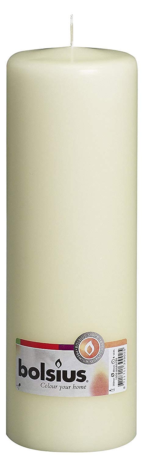 Bolsius Outdoor/Indoor Pillar Candle 250x80mm - Ivory