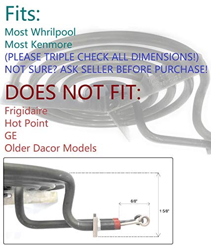 4 Pack MP22YA Electric Range Burner Element Unit Set 2- MP15YA 6.25" 2- MP21YA 8.25"