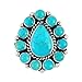 Turquoise Sterling Silver Ring Southwest Style for Women Size 5 to 12