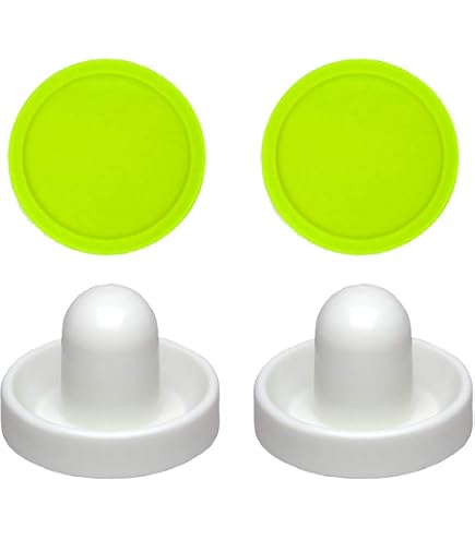 Dynamo Air Hockey Mallet Replacement Set – Includes 2 Mallets & 2 Green/White Pucks (3.25 Inch)