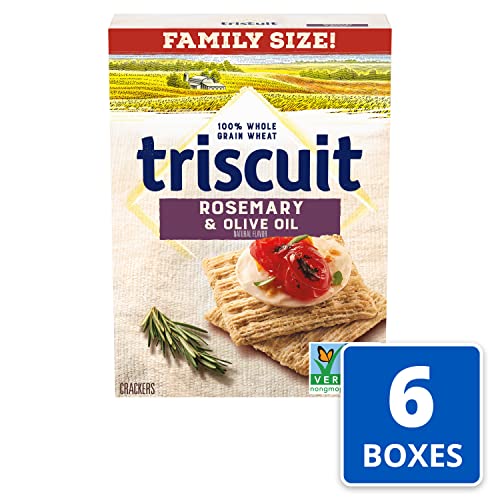 Triscuit Rosemary & Olive Oil Whole Grain Wheat Crackers, Family Size