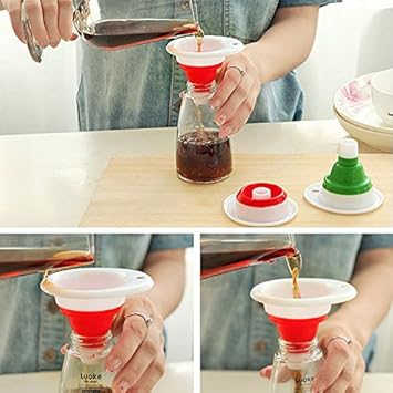 Colanders Strainers Silicone Mini Collapsible Gel Funnel
