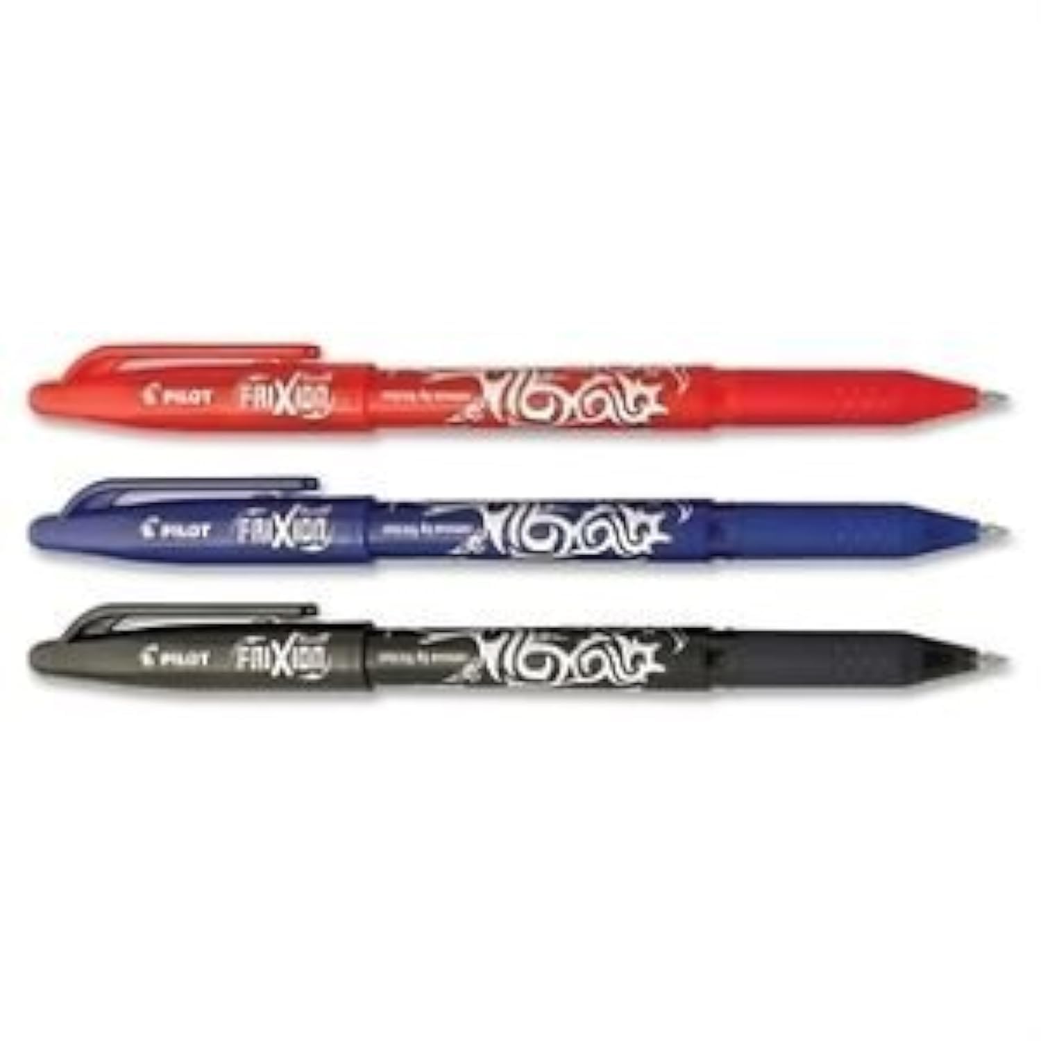 Frixion 3 x PILOT ROLLERBALL PENS - ERASABLE 0.7mm Tip BL-FR7 (1 X BLACK 1 X BLUE 1 X RED)